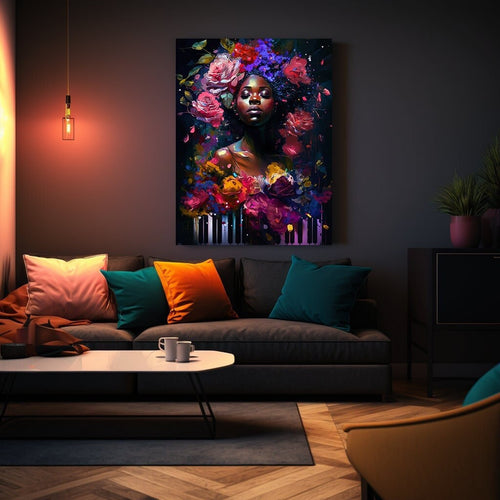 Piano Abstract Art Afrocentric Housewarming Gift for Her Digital Wall Print Birthday Gift Floral Art