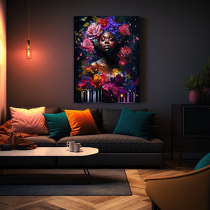 Piano Abstract Art Afrocentric Housewarming Gift for Her Digital Wall Print Birthday Gift Floral Art