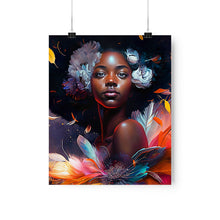 Load image into Gallery viewer, Wall Decor Black Art Floral Abstract Art, Afrocentric Gift