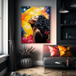 Beautiful Abstract Art, Afrocentric Gift for Her, Painting print, Floral Art