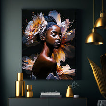 Load image into Gallery viewer, Beautiful Floral Abstract Art, Afrocentric Gift for Her, Painting print, Floral Art