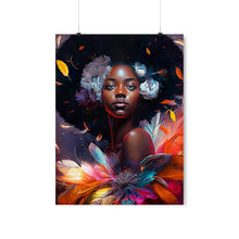 Load image into Gallery viewer, Wall Decor Black Art Floral Abstract Art, Afrocentric Gift