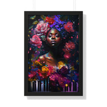 Load image into Gallery viewer, Piano Abstract Woman Art Afrocentric Gift Framed Vertical Poster