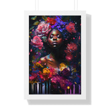 Load image into Gallery viewer, Piano Abstract Woman Art Afrocentric Gift Framed Vertical Poster