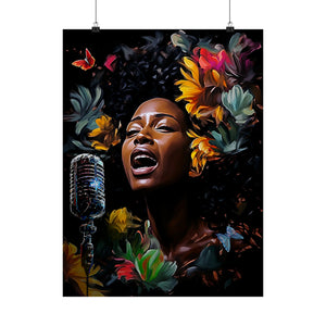 Spiritual Black Art Wall Art Floral Abstract Art Gift
