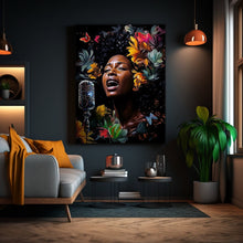Load image into Gallery viewer, Spiritual Black Art Wall Art Floral Abstract Art Gift