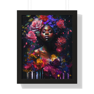 Piano Abstract Woman Art Afrocentric Gift Framed Vertical Poster
