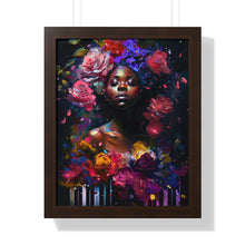 Load image into Gallery viewer, Piano Abstract Woman Art Afrocentric Gift Framed Vertical Poster