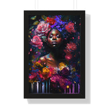 Load image into Gallery viewer, Piano Abstract Woman Art Afrocentric Gift Framed Vertical Poster