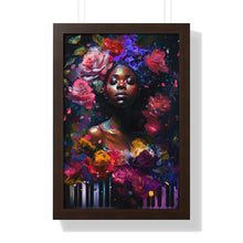 Load image into Gallery viewer, Piano Abstract Woman Art Afrocentric Gift Framed Vertical Poster