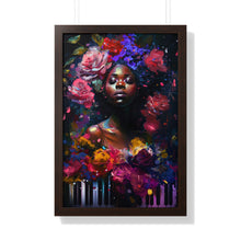 Load image into Gallery viewer, Piano Abstract Woman Art Afrocentric Gift Framed Vertical Poster