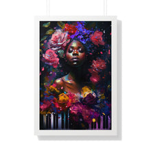Load image into Gallery viewer, Piano Abstract Woman Art Afrocentric Gift Framed Vertical Poster